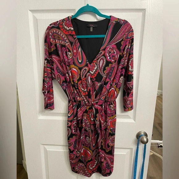 Trina By TRINA TURK Birch Paisley Print Mini Dress Size Small Jersey Knit Fabric - Picture 3 of 8